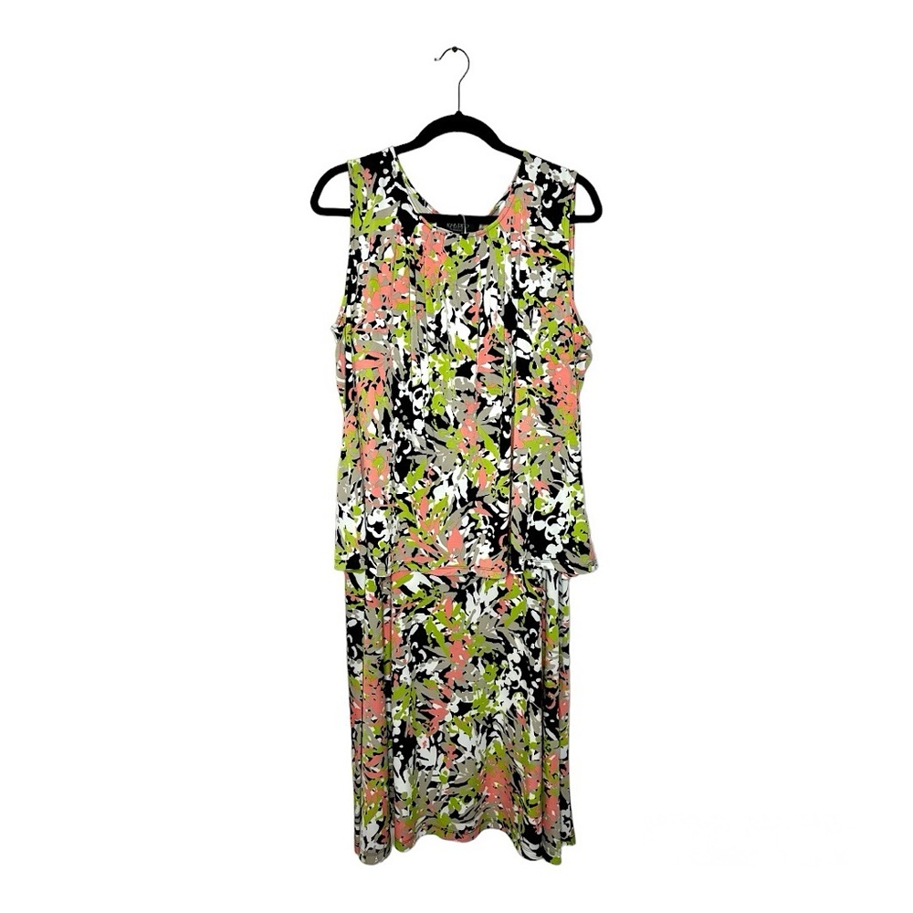 Kasper Separates Abstract Skirt XL & Top 2X Set